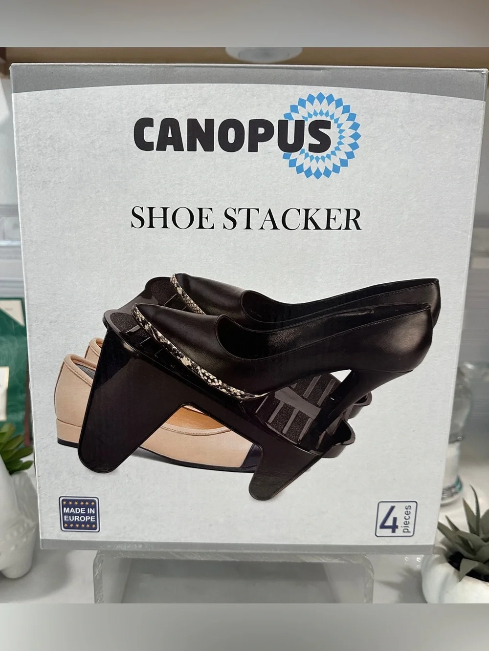 CANOPUS Shoe Stackers Space-Saving Organizer 4-Piece Set NIB